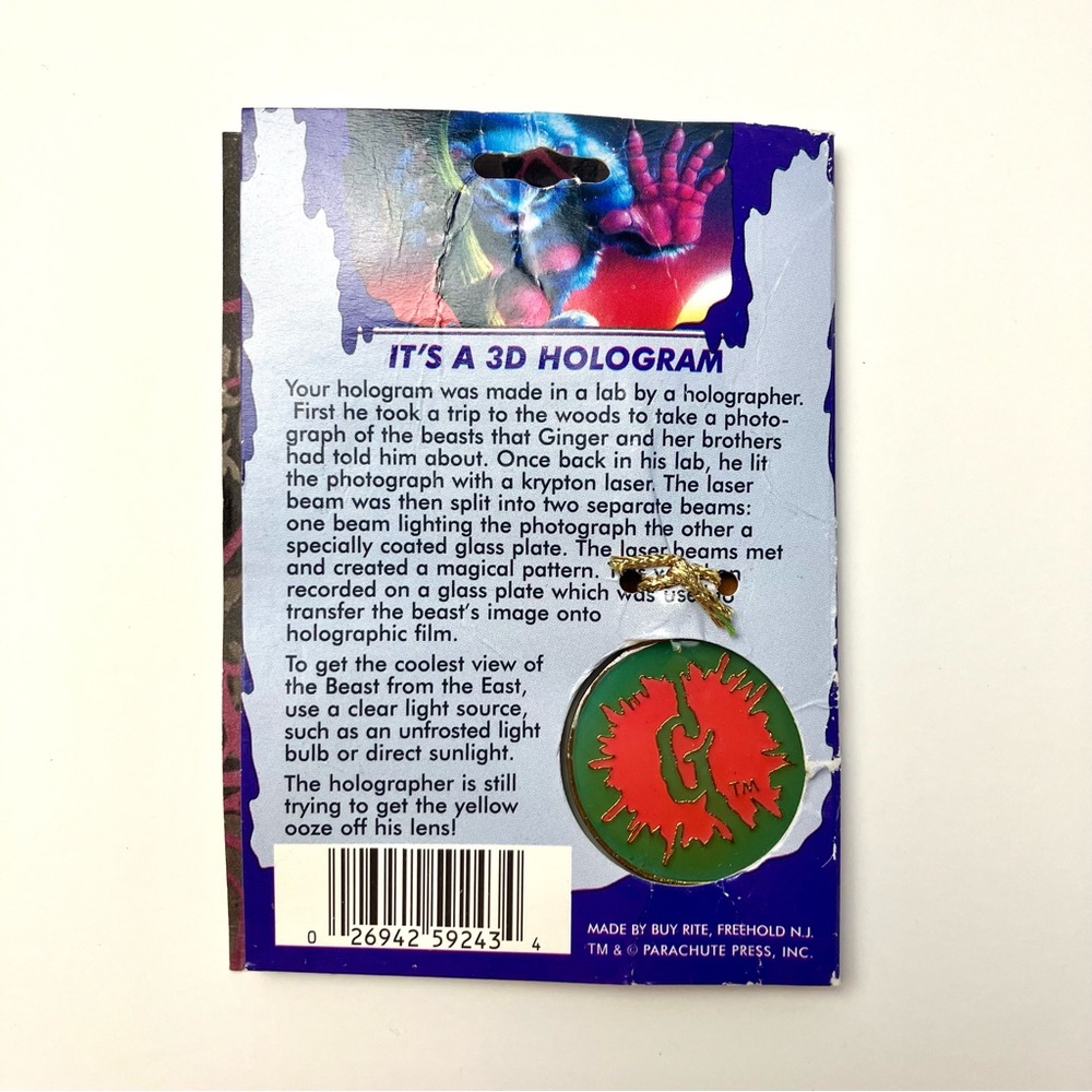 90s Vintage Goosebumps 3D Hologram Necklace - Beast from the East - Picture 7 of 10
